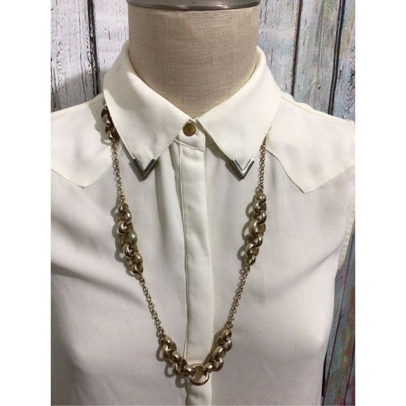 Vintage ER Elise Ryan Chain Necklace Adjustable Length Gold 28” 🍂🍁 - Picture 8 of 8